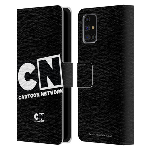 Cartoon Network Logo Oversized Leather Book Wallet Case Cover For Samsung Galaxy M31s (2020)