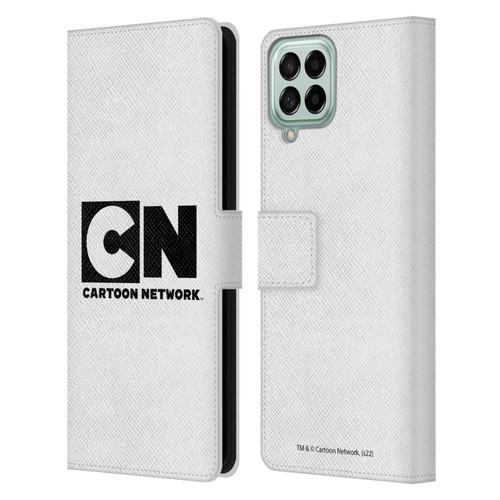 Cartoon Network Logo Plain Leather Book Wallet Case Cover For Samsung Galaxy M33 (2022)
