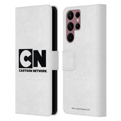 Cartoon Network Logo Plain Leather Book Wallet Case Cover For Samsung Galaxy S22 Ultra 5G