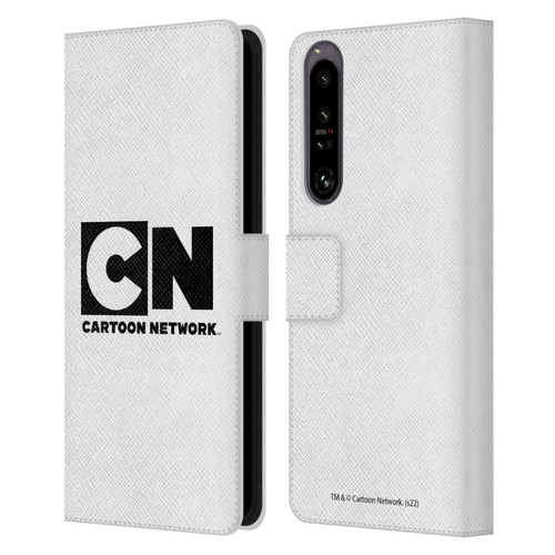 Cartoon Network Logo Plain Leather Book Wallet Case Cover For Sony Xperia 1 IV