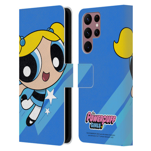 The Powerpuff Girls Graphics Bubbles Leather Book Wallet Case Cover For Samsung Galaxy S22 Ultra 5G