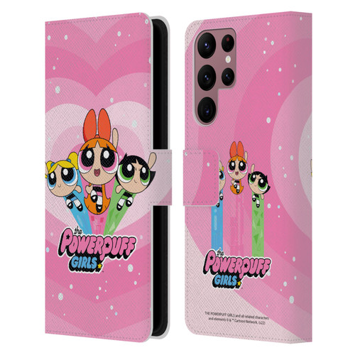 The Powerpuff Girls Graphics Group Leather Book Wallet Case Cover For Samsung Galaxy S22 Ultra 5G