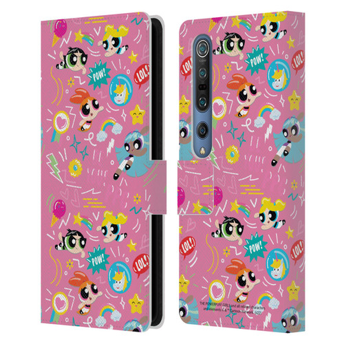 The Powerpuff Girls Graphics Icons Leather Book Wallet Case Cover For Xiaomi Mi 10 5G / Mi 10 Pro 5G