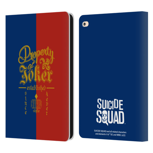 Suicide Squad 2016 Graphics Property Of Joker Leather Book Wallet Case Cover For Apple iPad Air 2 (2014)