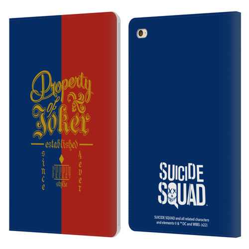 Suicide Squad 2016 Graphics Property Of Joker Leather Book Wallet Case Cover For Apple iPad mini 4