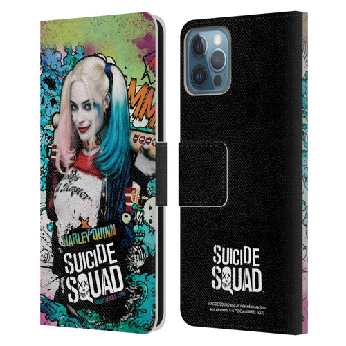 Suicide Squad 2016 Graphics Harley Quinn Poster Leather Book Wallet Case Cover For Apple iPhone 12 / iPhone 12 Pro