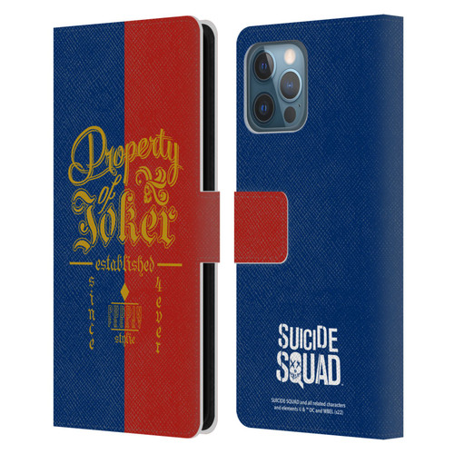 Suicide Squad 2016 Graphics Property Of Joker Leather Book Wallet Case Cover For Apple iPhone 12 Pro Max