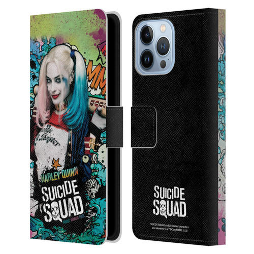 Suicide Squad 2016 Graphics Harley Quinn Poster Leather Book Wallet Case Cover For Apple iPhone 13 Pro Max