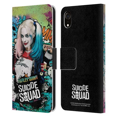 Suicide Squad 2016 Graphics Harley Quinn Poster Leather Book Wallet Case Cover For Apple iPhone XR