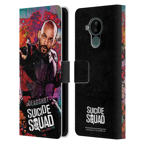Suicide Squad 2016 Graphics Deadshot Poster Leather Book Wallet Case Cover For Nokia C30
