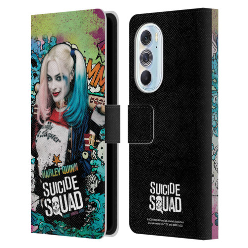 Suicide Squad 2016 Graphics Harley Quinn Poster Leather Book Wallet Case Cover For Motorola Edge X30