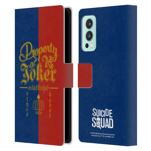 Suicide Squad 2016 Graphics Property Of Joker Leather Book Wallet Case Cover For OnePlus Nord 2 5G