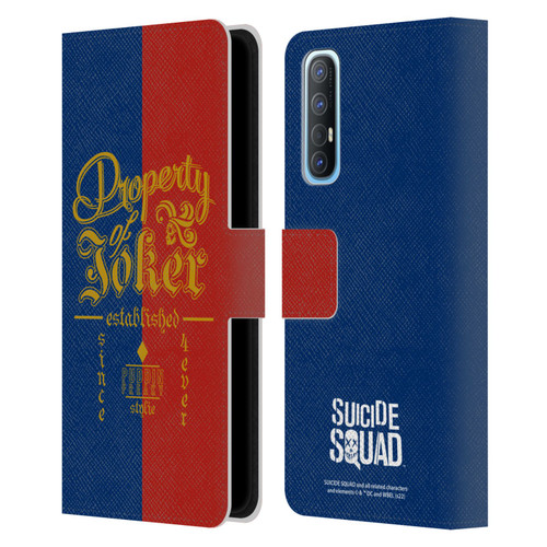 Suicide Squad 2016 Graphics Property Of Joker Leather Book Wallet Case Cover For OPPO Find X2 Neo 5G