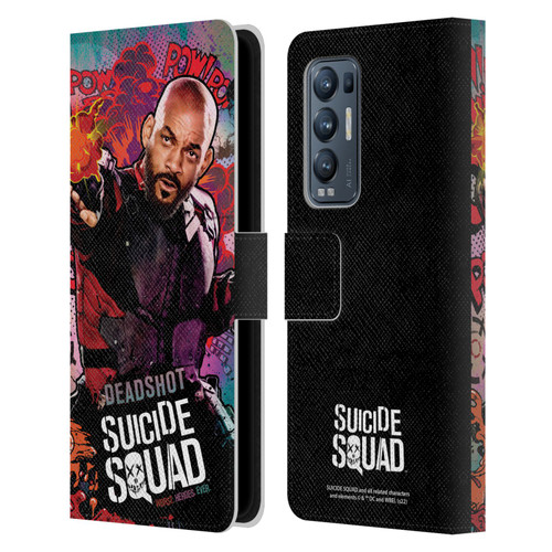 Suicide Squad 2016 Graphics Deadshot Poster Leather Book Wallet Case Cover For OPPO Find X3 Neo / Reno5 Pro+ 5G