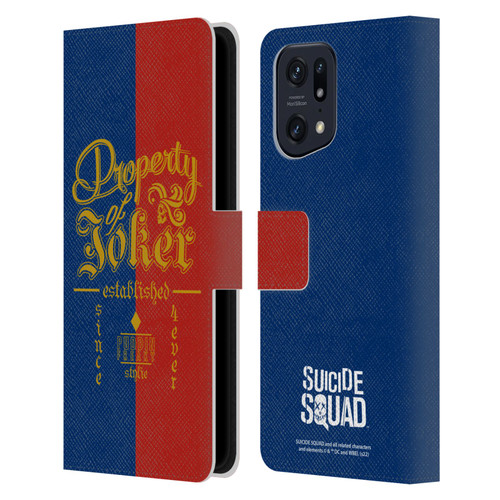 Suicide Squad 2016 Graphics Property Of Joker Leather Book Wallet Case Cover For OPPO Find X5