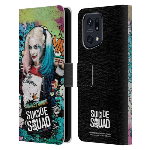 Suicide Squad 2016 Graphics Harley Quinn Poster Leather Book Wallet Case Cover For OPPO Find X5 Pro
