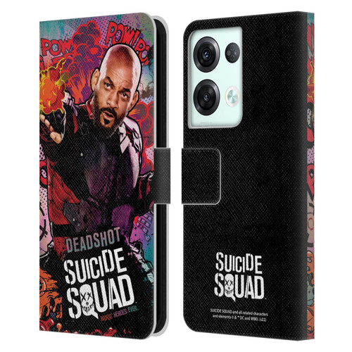 Suicide Squad 2016 Graphics Deadshot Poster Leather Book Wallet Case Cover For OPPO Reno8 Pro