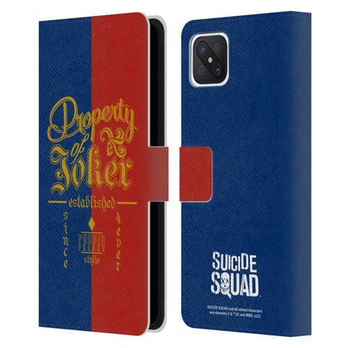 Suicide Squad 2016 Graphics Property Of Joker Leather Book Wallet Case Cover For OPPO Reno4 Z 5G
