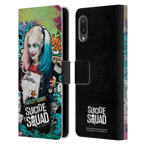 Suicide Squad 2016 Graphics Harley Quinn Poster Leather Book Wallet Case Cover For Samsung Galaxy A02/M02 (2021)