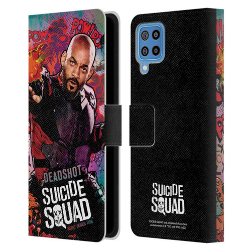 Suicide Squad 2016 Graphics Deadshot Poster Leather Book Wallet Case Cover For Samsung Galaxy F22 (2021)