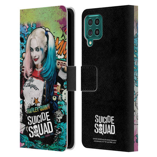 Suicide Squad 2016 Graphics Harley Quinn Poster Leather Book Wallet Case Cover For Samsung Galaxy F62 (2021)