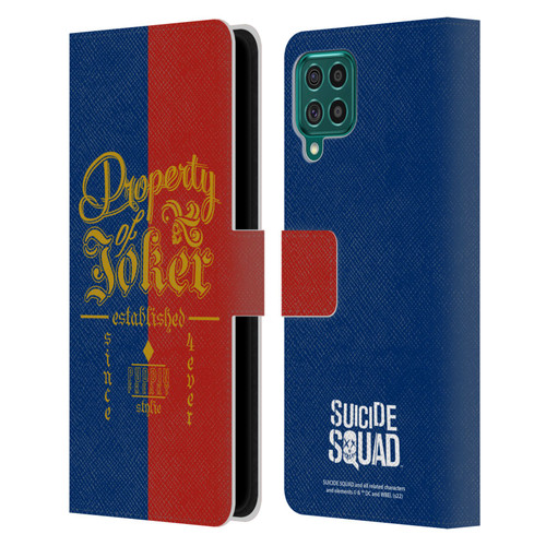 Suicide Squad 2016 Graphics Property Of Joker Leather Book Wallet Case Cover For Samsung Galaxy F62 (2021)