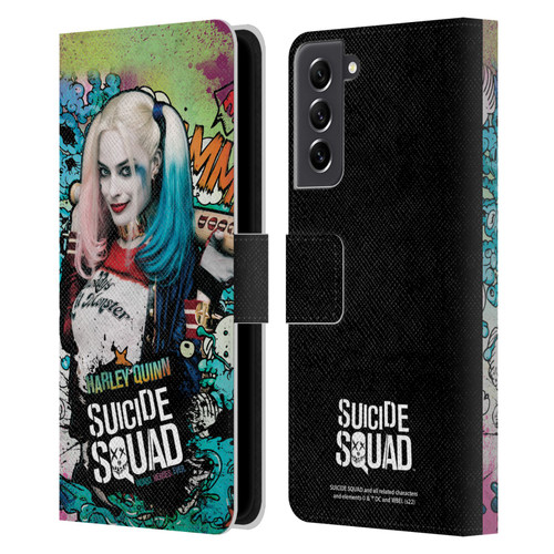Suicide Squad 2016 Graphics Harley Quinn Poster Leather Book Wallet Case Cover For Samsung Galaxy S21 FE 5G