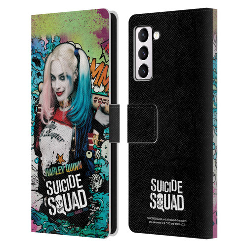 Suicide Squad 2016 Graphics Harley Quinn Poster Leather Book Wallet Case Cover For Samsung Galaxy S21+ 5G