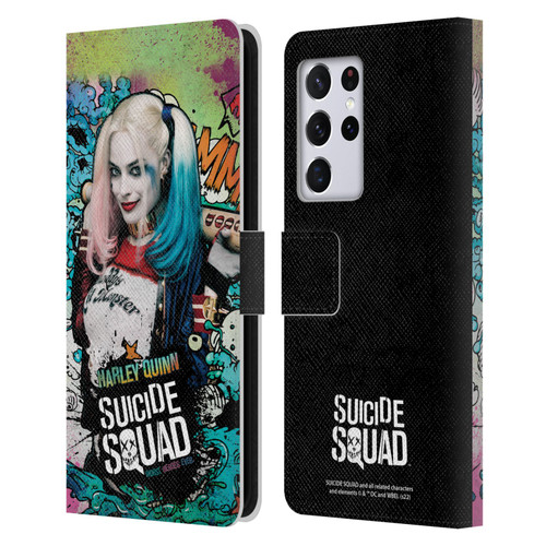 Suicide Squad 2016 Graphics Harley Quinn Poster Leather Book Wallet Case Cover For Samsung Galaxy S21 Ultra 5G