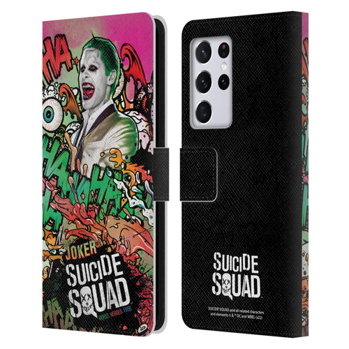 Suicide Squad 2016 Graphics Joker Poster Leather Book Wallet Case Cover For Samsung Galaxy S21 Ultra 5G