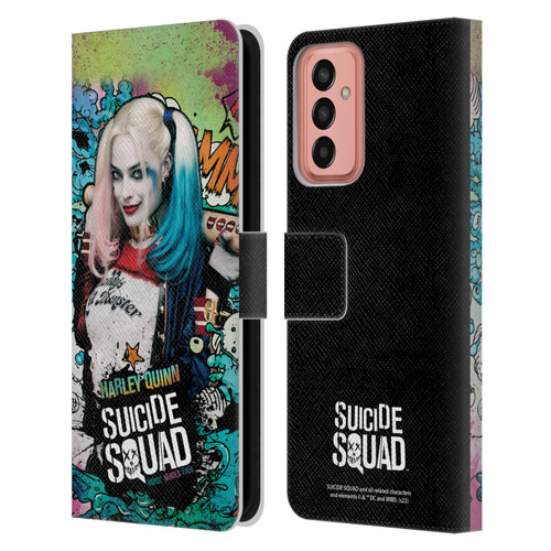 Suicide Squad 2016 Graphics Harley Quinn Poster Leather Book Wallet Case Cover For Samsung Galaxy M13 (2022)