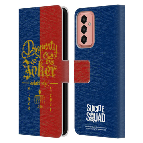 Suicide Squad 2016 Graphics Property Of Joker Leather Book Wallet Case Cover For Samsung Galaxy M13 (2022)