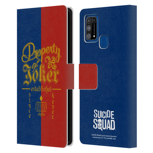Suicide Squad 2016 Graphics Property Of Joker Leather Book Wallet Case Cover For Samsung Galaxy M31 (2020)