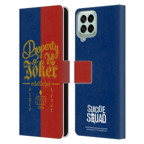 Suicide Squad 2016 Graphics Property Of Joker Leather Book Wallet Case Cover For Samsung Galaxy M33 (2022)