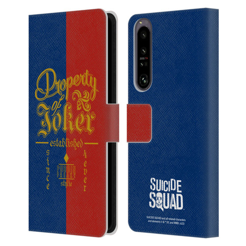 Suicide Squad 2016 Graphics Property Of Joker Leather Book Wallet Case Cover For Sony Xperia 1 IV