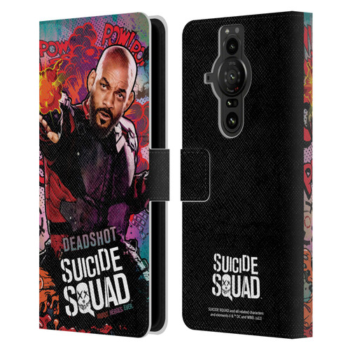 Suicide Squad 2016 Graphics Deadshot Poster Leather Book Wallet Case Cover For Sony Xperia Pro-I