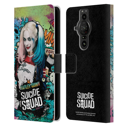 Suicide Squad 2016 Graphics Harley Quinn Poster Leather Book Wallet Case Cover For Sony Xperia Pro-I