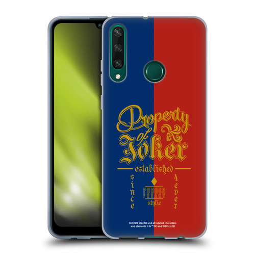Suicide Squad 2016 Graphics Property Of Joker Soft Gel Case for Huawei Y6p