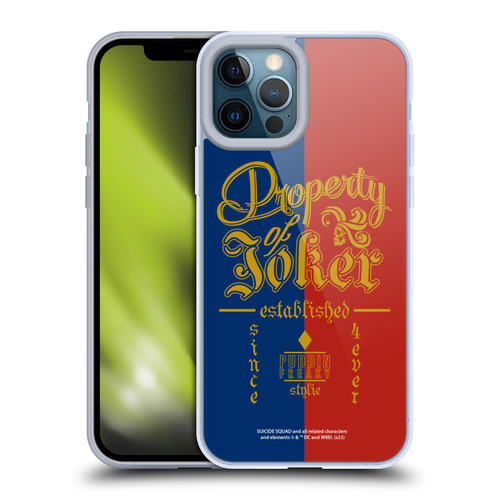 Suicide Squad 2016 Graphics Property Of Joker Soft Gel Case for Apple iPhone 12 Pro Max & MagSafe