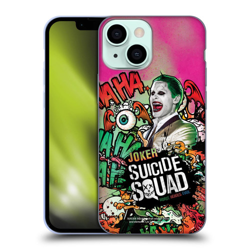 Suicide Squad 2016 Graphics Joker Poster Soft Gel Case for Apple iPhone 13 Mini
