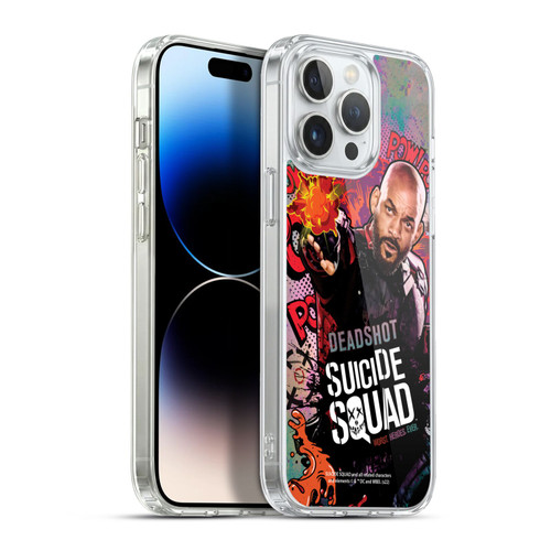 Suicide Squad 2016 Graphics Deadshot Poster Soft Gel Case for Apple iPhone 13 Pro Max & MagSafe