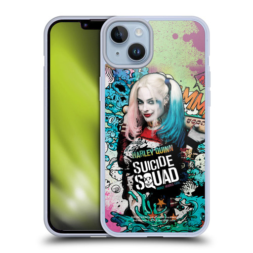 Suicide Squad 2016 Graphics Harley Quinn Poster Soft Gel Case for Apple iPhone 14 Plus & MagSafe