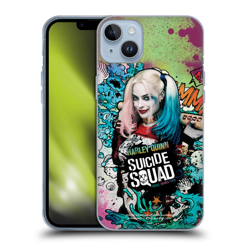 Suicide Squad 2016 Graphics Harley Quinn Poster Soft Gel Case for Apple iPhone 14 Plus