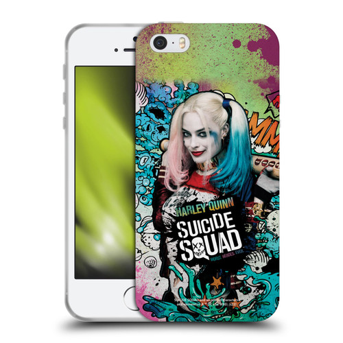 Suicide Squad 2016 Graphics Harley Quinn Poster Soft Gel Case for Apple iPhone 5 / 5s / iPhone SE 2016