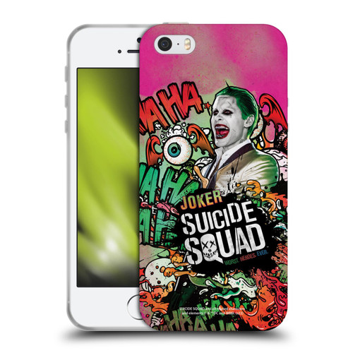 Suicide Squad 2016 Graphics Joker Poster Soft Gel Case for Apple iPhone 5 / 5s / iPhone SE 2016