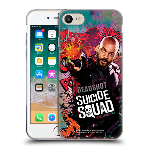 Suicide Squad 2016 Graphics Deadshot Poster Soft Gel Case for Apple iPhone 7 / 8 / SE 2020 & 2022 & MagSafe