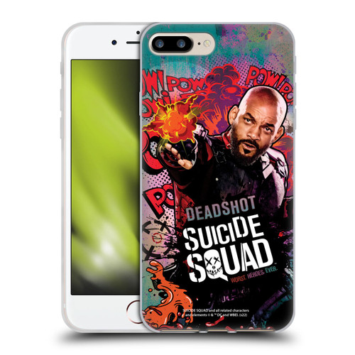 Suicide Squad 2016 Graphics Deadshot Poster Soft Gel Case for Apple iPhone 7 Plus / iPhone 8 Plus & MagSafe
