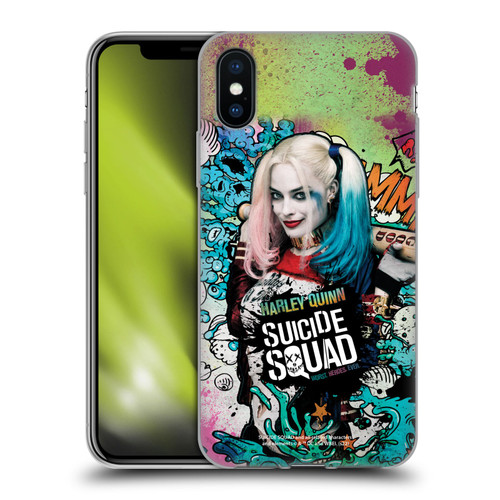 Suicide Squad 2016 Graphics Harley Quinn Poster Soft Gel Case for Apple iPhone X / iPhone XS