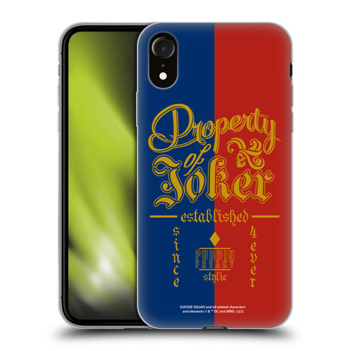 Suicide Squad 2016 Graphics Property Of Joker Soft Gel Case for Apple iPhone XR