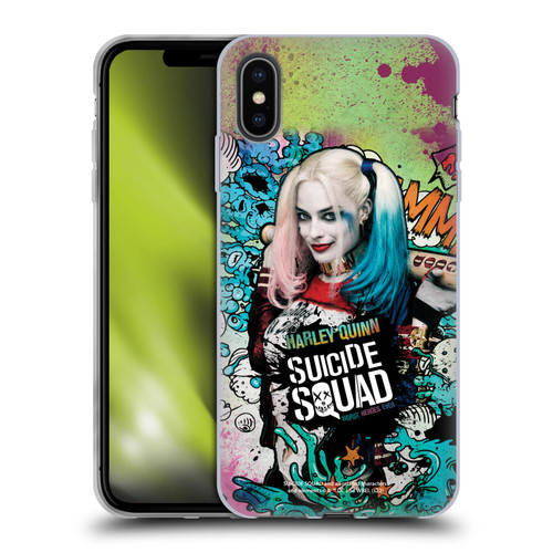 Suicide Squad 2016 Graphics Harley Quinn Poster Soft Gel Case for Apple iPhone XS Max